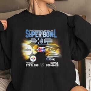 Pittsburgh Steelers Seattle Seahawks Black Unisex Sweatshirt